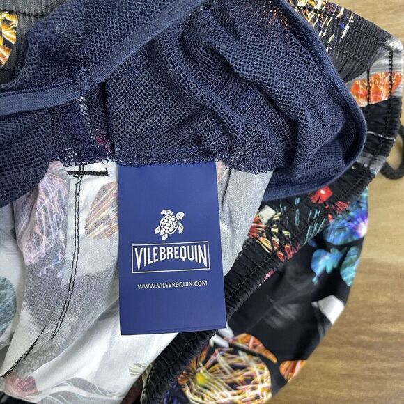 Vilebrequin Moorise Swim Trunks XXL 2XL Mens Electric Logo Turtle Beach Multi - Picture 10 of 13